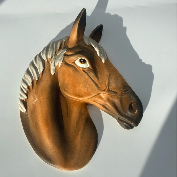 H&M Wall Decor Mid Century Decor Ceramic Horse Head Wall Plaque